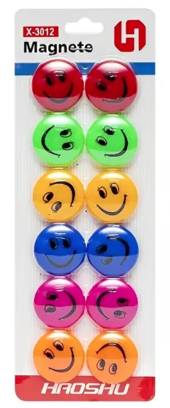 მაგნიტი დაფის 35მმ 10ც სმაილი DINGLI YY3610 (X-3510) YY3610