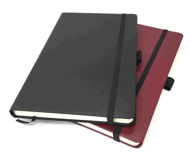 ბლოკნოტი ტყავის რეზინით A5 120ფ DONG ხაზი შავი PVCLA5120-BK PVCLA5120-BK