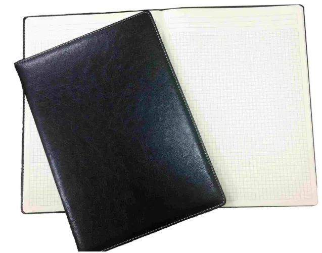 ბლოკნოტი ტყავის ყდით A4 96ფ DONG PUA4-BK შავი PUA4-BK