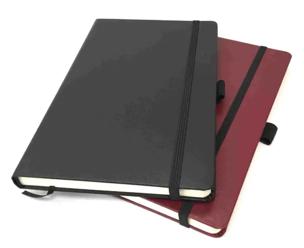 ბლოკნოტი ტყავის რეზინით A5 120ფ DONG უჯრა შავი PVCGA5120-BK (PUA5R-BK) PVCGA5120-BK