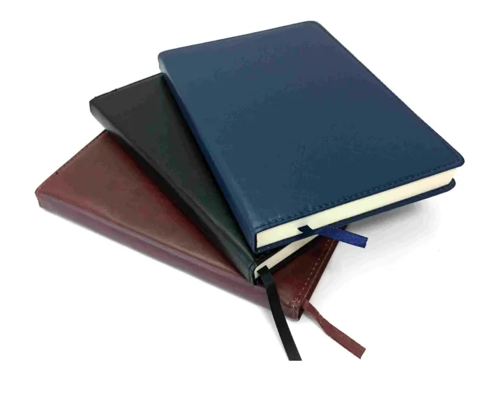 ბლოკნოტი ტყავის ყდით A5 160ფ PUGA5160-BU ლურჯი PUGA5160-BU