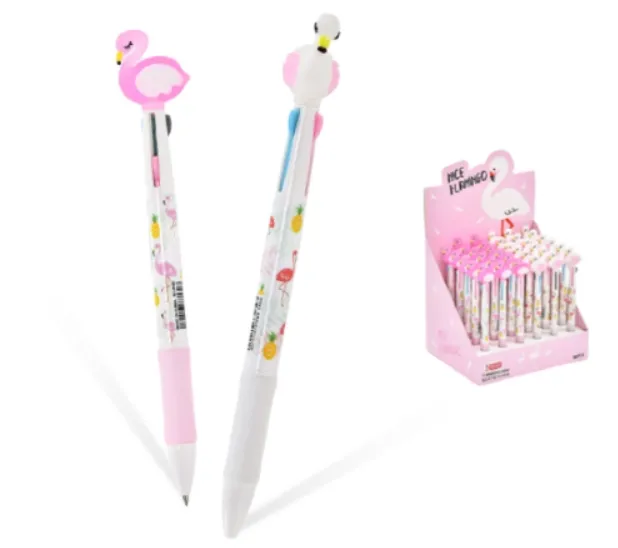 კალამი ბურთულიანი 3ფერიანი MIKRO ფლამინგო MK-102 MK-102