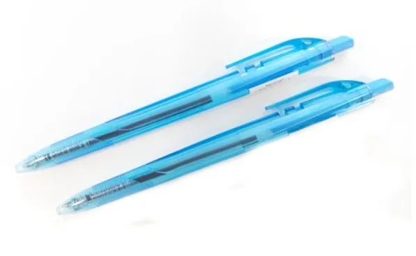 კალამი ბურთულიანი ღილაკით MEMORIS MF936756C გამჭირვალე ლურჯი MF936756C