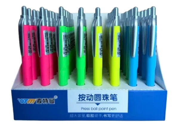 კალამი ბურთულიანი ღილაკით B-9132 ლურჯი ნეონის ფერები KP-158