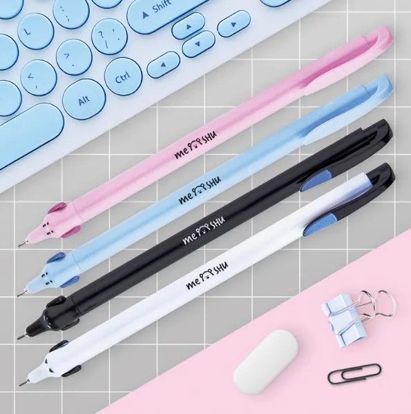 კალამი ბურთულიანი ღილაკით 0,7მმ MESHU "cute dogs" ლურჯი 296369 296369