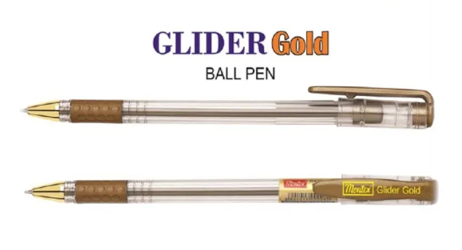 კალამი ბურთულიანი MONTEX GLIDER ოქროსფერი კორპ/ლურჯი GLIDER-GOULD