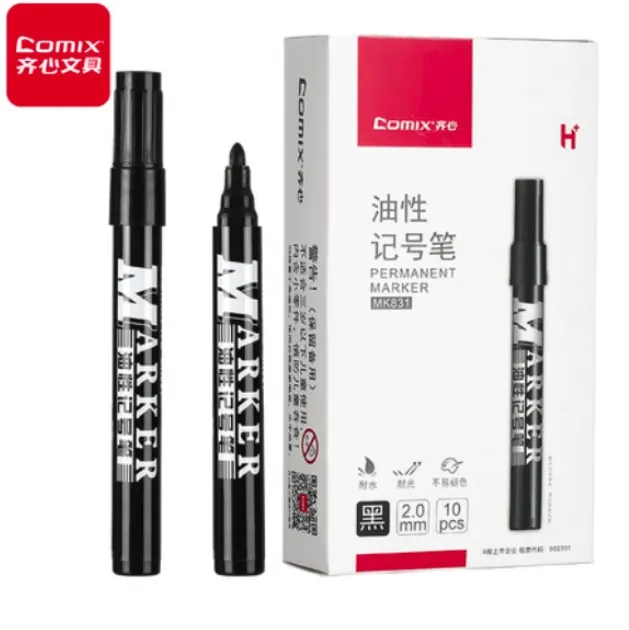 მარკერი პერმანენტი 2მმ COMIX MK831 შავი MK831