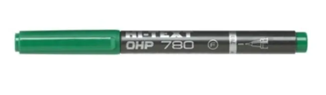 მარკერი პერმანენტი HI-TEXT OHP F 0.6-1.2მმ OH012SMF/004 მწვანე OH012SMF/004GR