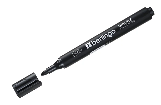 მარკერი პერმანენტი (flip) 2მმ BERLINGO შავი BMf_02201 BMf_02201