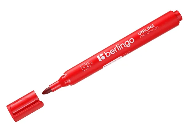 მარკერი პერმანენტი (flip) 2მმ BERLINGO წითელი BMf_02203 BMf_02203