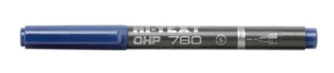 მარკერი პერმანენტი HI-TEXT OHP S 0.3-0.6მმ OH012SMS/003 ლურჯი OH012SMS/003BU