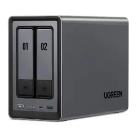 Storage system UGREEN NASync DXP2800 (25369) Dual-slot Desktop NAS, Intel N100, 8GB, Diskless, USB, Type-C, HDMI, RJ45, Space