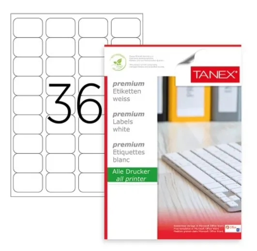 ლეიბლი TANEX 036 ნაჭერი; 45 * 30 TW2036 მომრგვალებული TW2036