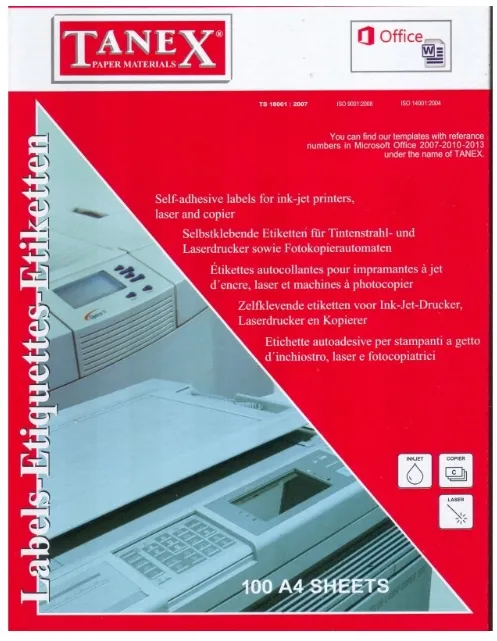 ლეიბლი TANEX 048 ნაჭერი; 35 * 35 TW2348 კუთხოვანი TW2348