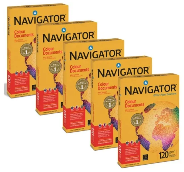 ფერადი ბეჭდვის ქაღალდი A4 120გრ 250ფ NAVIGATOR A4120NAVIG