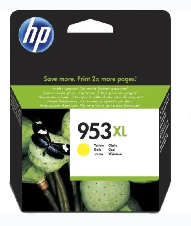 HP 953XL Yellow Ink Cartridge,(High Yield) F6U18AE