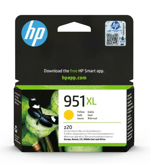 HP 951XL, Yellow Ink Cartridge CN048AE(High Yield)