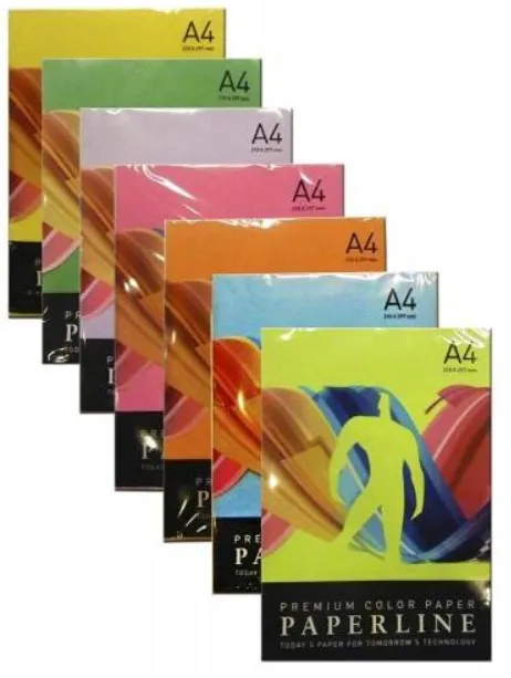 ქაღალდი ფერადი PAPERLINE 100ფ მუქი მწვანე A4 80გრ IT230 (PARROT) IT230-100A4