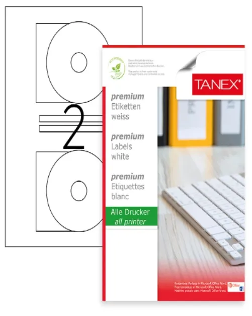 ლეიბლი TANEX TW-2117-CD 118X37 თეთრი TW2117-CD