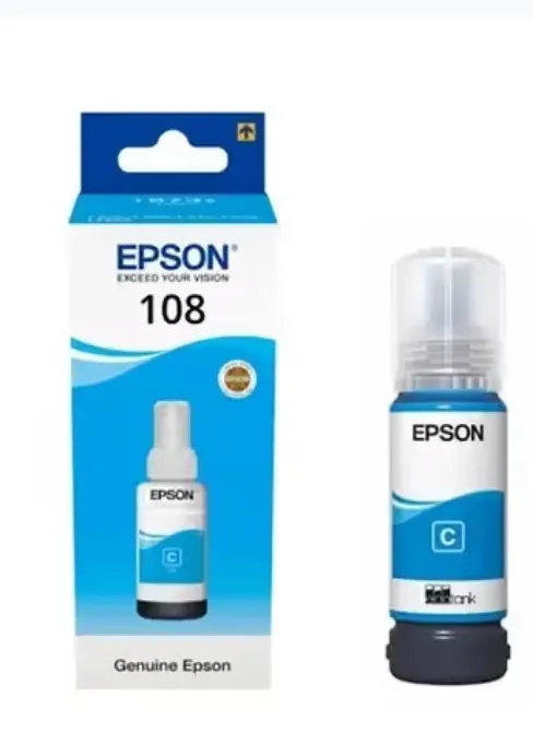 EPSON, 108 Cyan Ink Bottle C13T09C24A