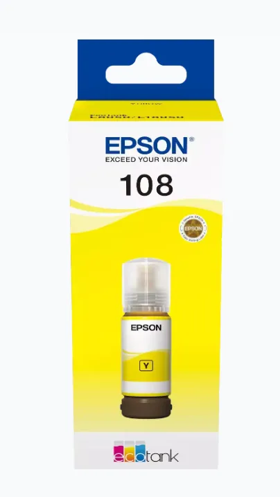 EPSON, 108 Yellow Ink Bottle C13T09C44A