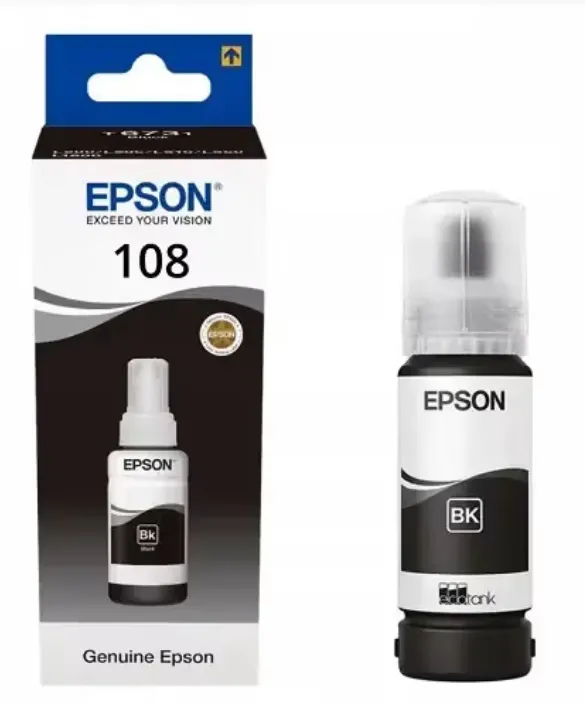 EPSON, 108 Black Ink Bottle C13T09C14A