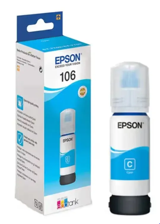 EPSON, 106 Cyan Ink Bottle C13T00R240