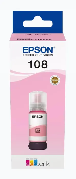 EPSON, 108 Light Magenta Ink Bottle C13T09C64A