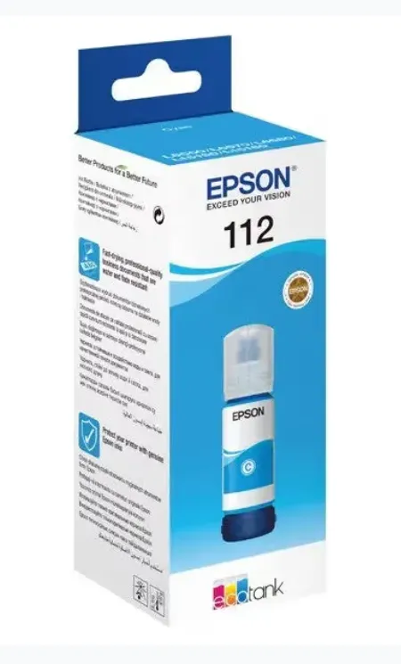 EPSON, 112 Pigment Cyan Ink Bottle C13T06C24A