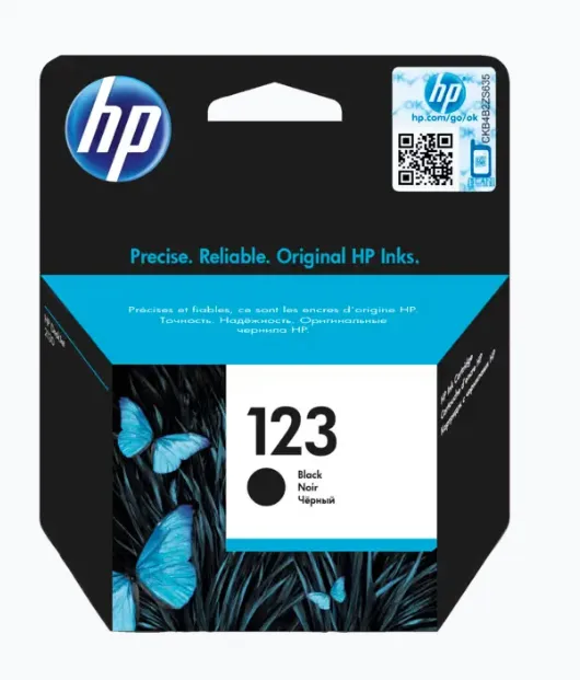 HP 123 Black Ink Cartridge, F6V17AE.