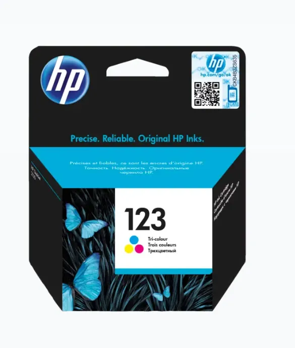 HP 123 Tri-color Ink Cartridge, F6V16AE.
